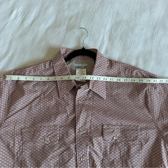 Wrangler Wrancher Mens Western Geometric Pearl Snap Shirt Sz 2XT Rodeo Cowboy - Picture 7 of 10